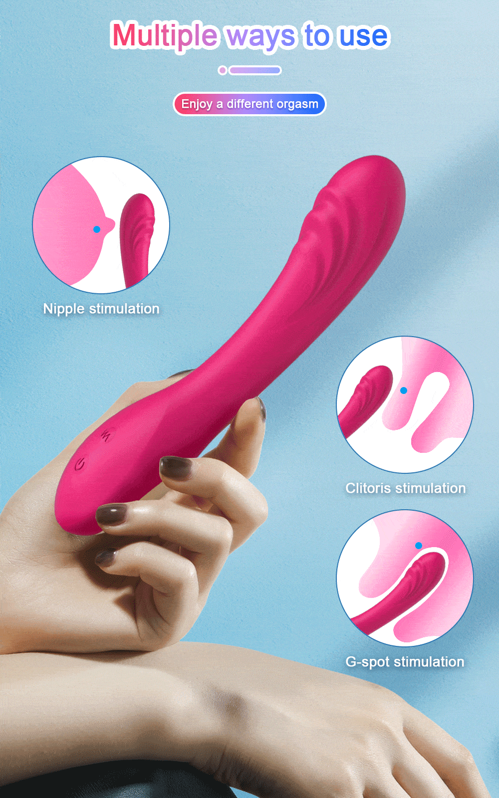 G-Spot Dildo Vibrator Female Vibrating Masturbation Rechargeable Sex