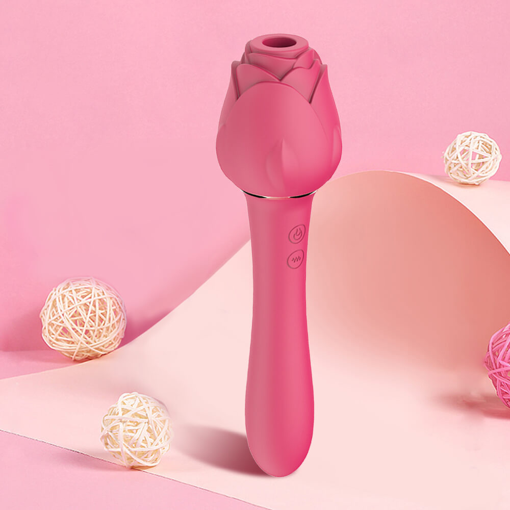 Powerful Rose Vibrator Clitoris Nipple Clit Sucker Dildo Vibrator