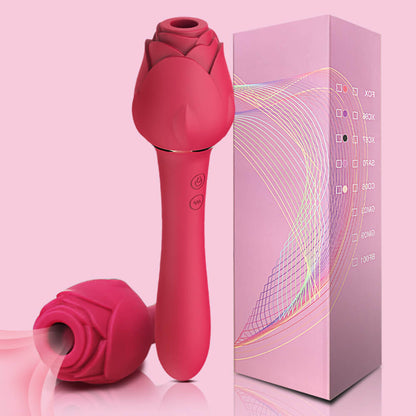 Powerful Rose Vibrator Clitoris Nipple Clit Sucker Dildo Vibrator