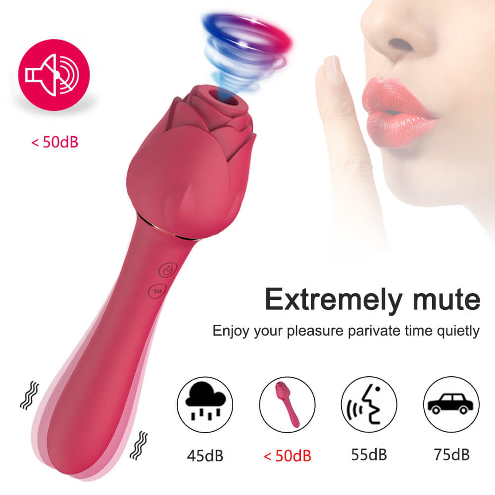 Powerful Rose Vibrator Clitoris Nipple Clit Sucker Dildo Vibrator