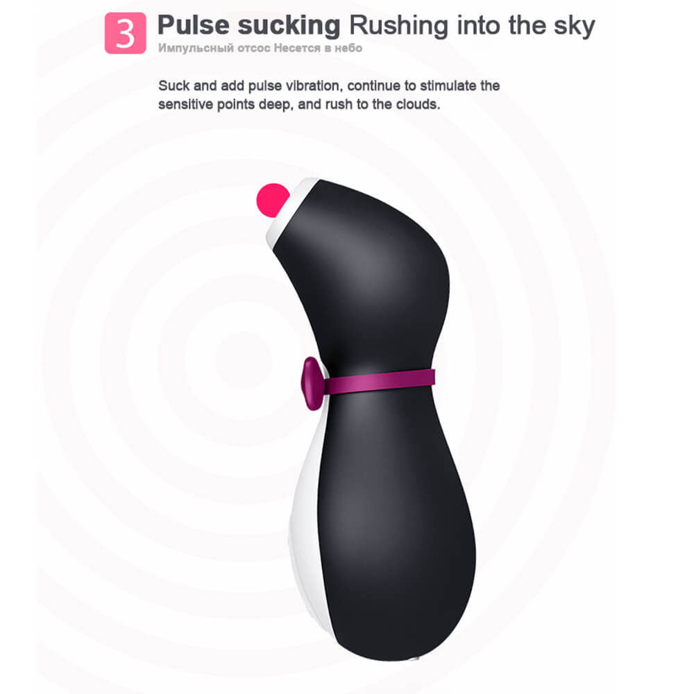 Pro-Penguin-suck-Clit-Stimulation-G-spot-Silicone-Vibration-Nipple-Sucker-Erotic-Cartoon-Adult-Sex-toy-vibrator-woman