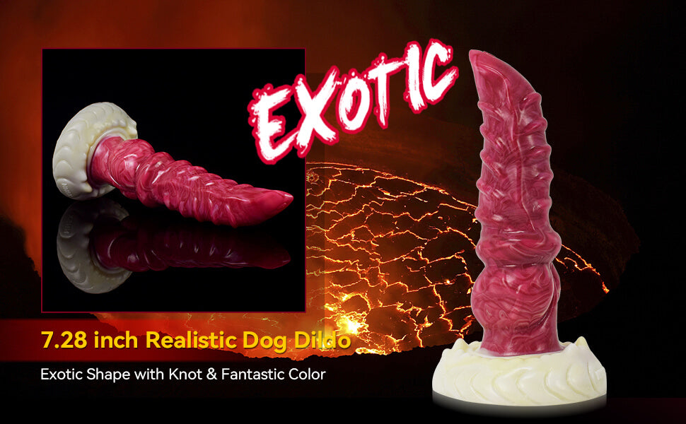 Realistic-Pink-Dragon-Dildo-7.28-inches-Silicone-Tentacle-Adult-Toy