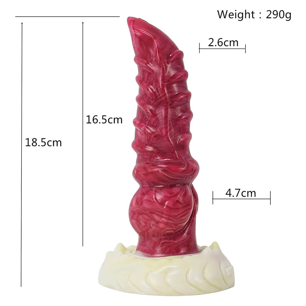 Realistic-Pink-Dragon-Dildo-7.28-inches-Silicone-Tentacle-Adult-Toy