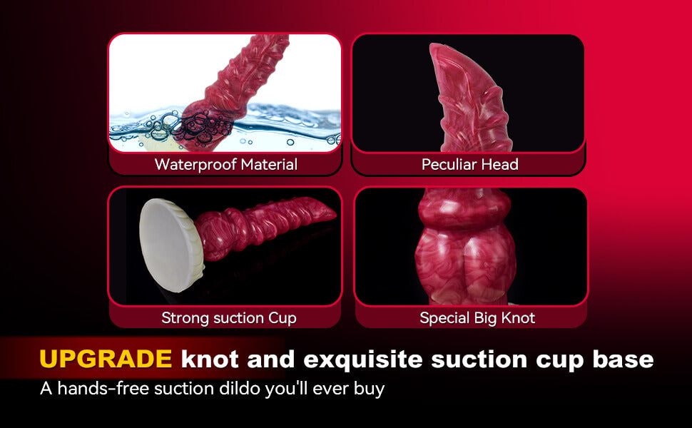 Realistic-Pink-Dragon-Dildo-7.28-inches-Silicone-Tentacle-Adult-Toy