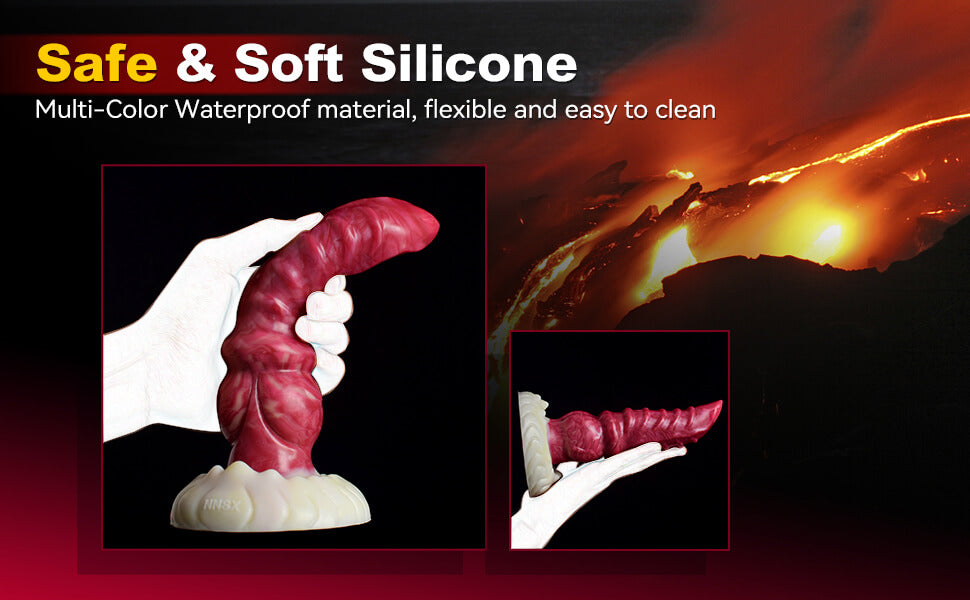 Realistic-Pink-Dragon-Dildo-7.28-inches-Silicone-Tentacle-Adult-Toy