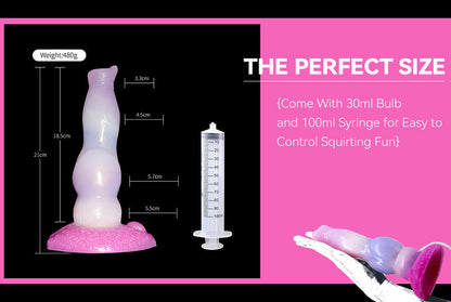 Realistic-Squirting-Silicone-Dog-Dildo-8-in-Pink-Ejaculating-Dildo