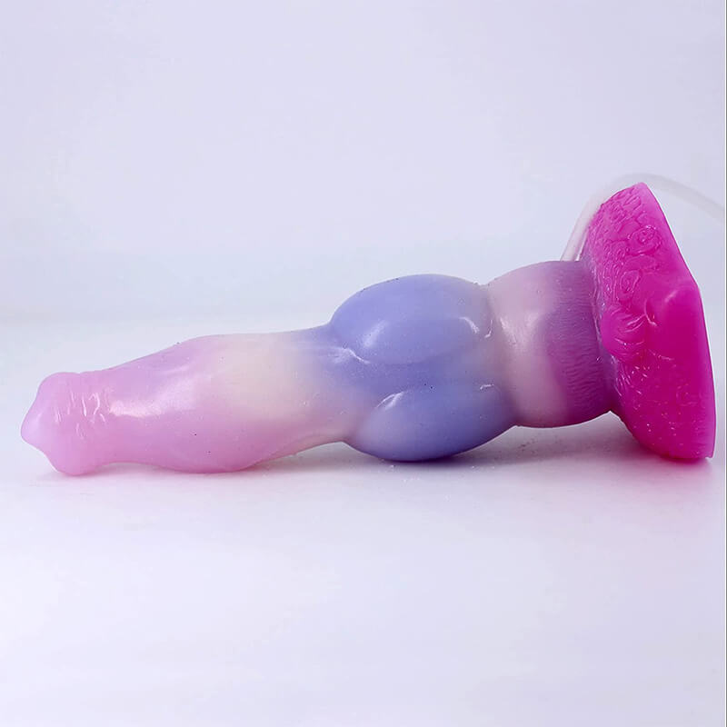 Realistic-Squirting-Silicone-Dog-Dildo-8-in-Pink-Ejaculating-Dildo