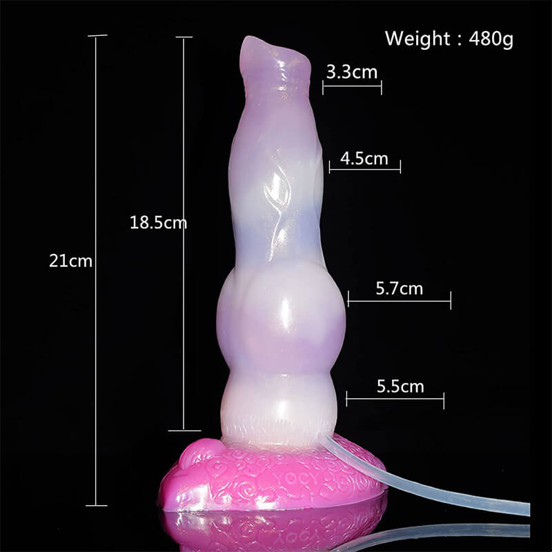 Realistic-Squirting-Silicone-Dog-Dildo-8-in-Pink-Ejaculating-Dildo