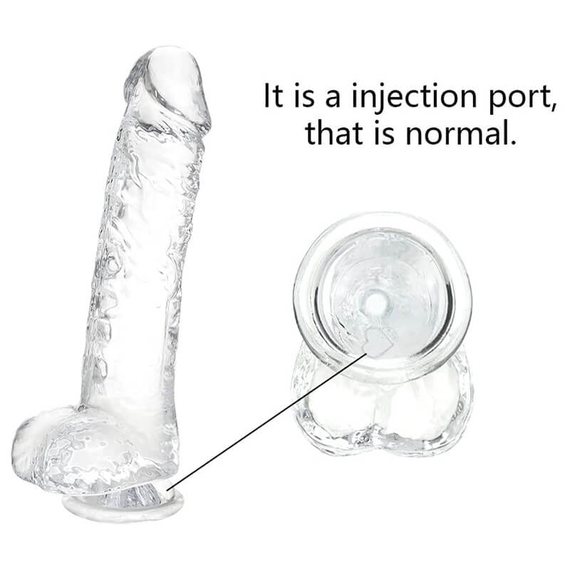 Small Realistic Clear Dildo 6.4 inch Suction Cup Dildo