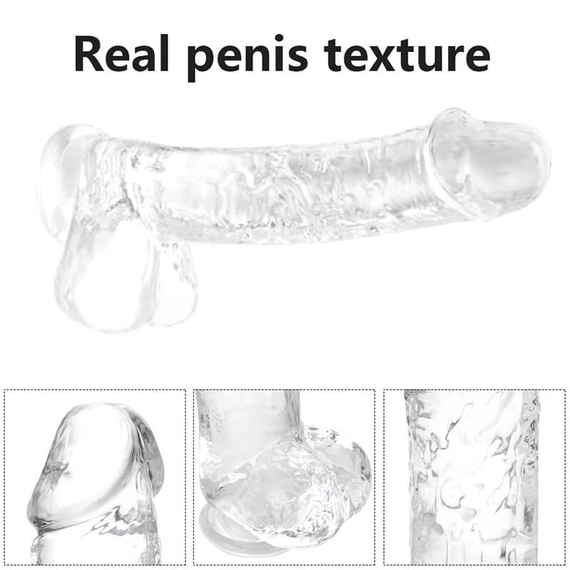 Small Realistic Clear Dildo 6.4 inch Suction Cup Dildo