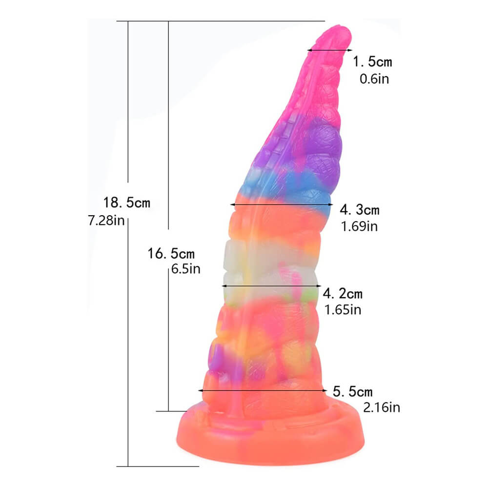 Tentacle-Dildo-Luminous-with-Suction-Cup-7.28-Inch-Octopus-Monster-Dildo