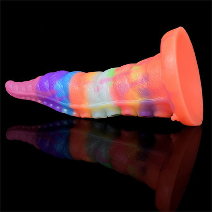 Tentacle-Dildo-Luminous-with-Suction-Cup-7.28-Inch-Octopus-Monster-Dildo