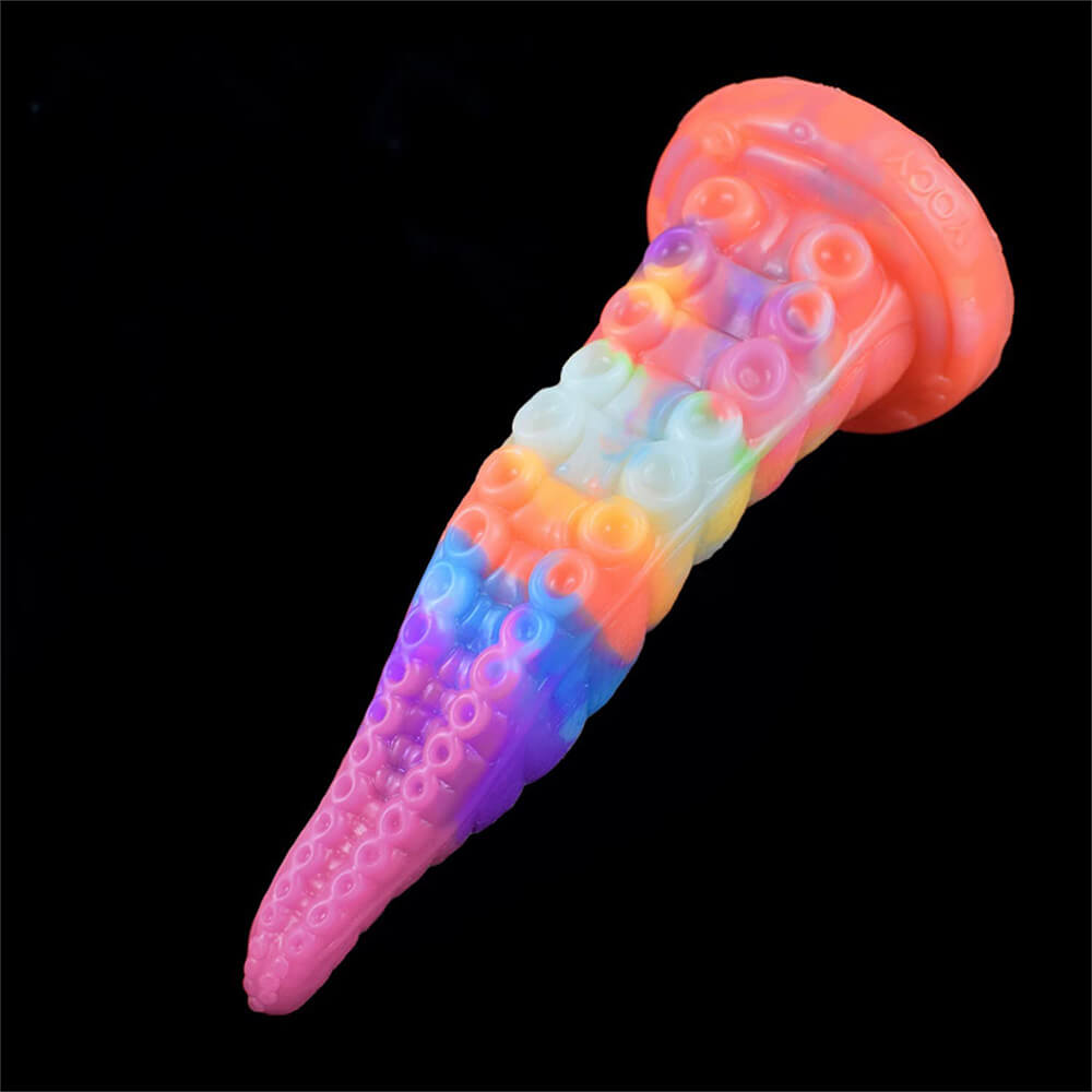 Tentacle-Dildo-Luminous-with-Suction-Cup-7.28-Inch-Octopus-Monster-Dildo