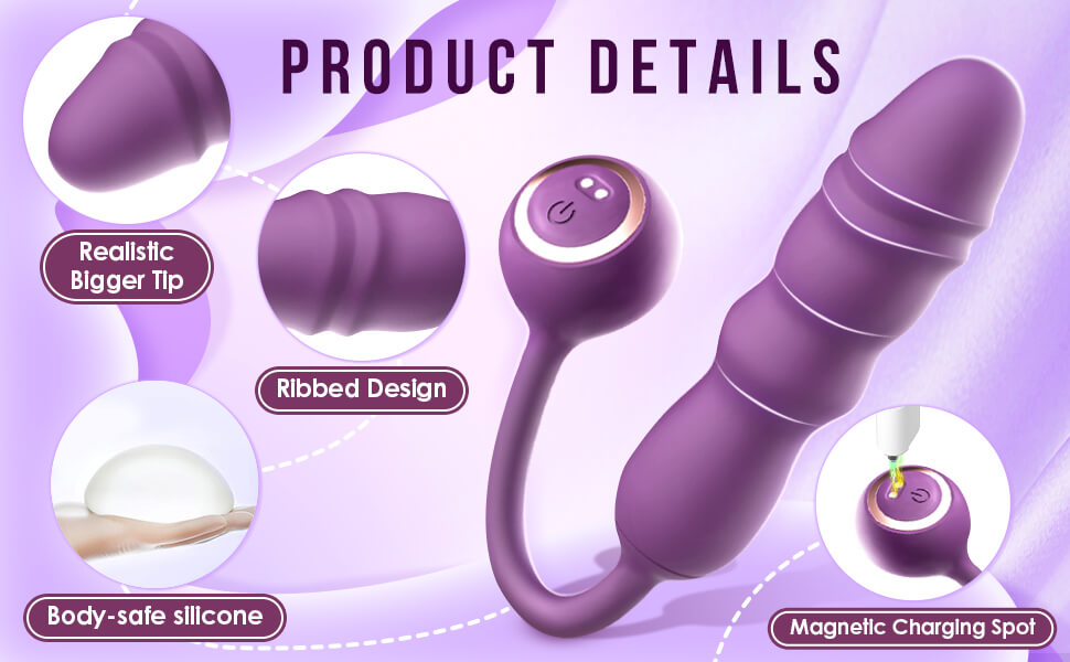 Vibrating-egg-G-Spot-Dildo-Vibrator-Clitoral-Vibrator-with-10-Vibrating-9-Thrusting-Modes-Dildo