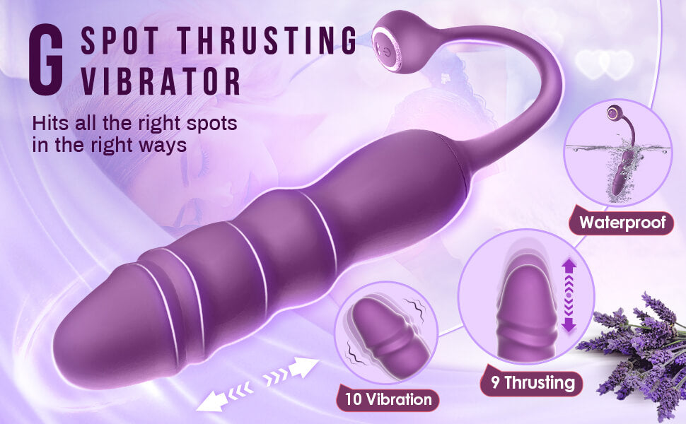 Vibrating-egg-G-Spot-Dildo-Vibrator-Clitoral-Vibrator-with-10-Vibrating-9-Thrusting-Modes-Dildo