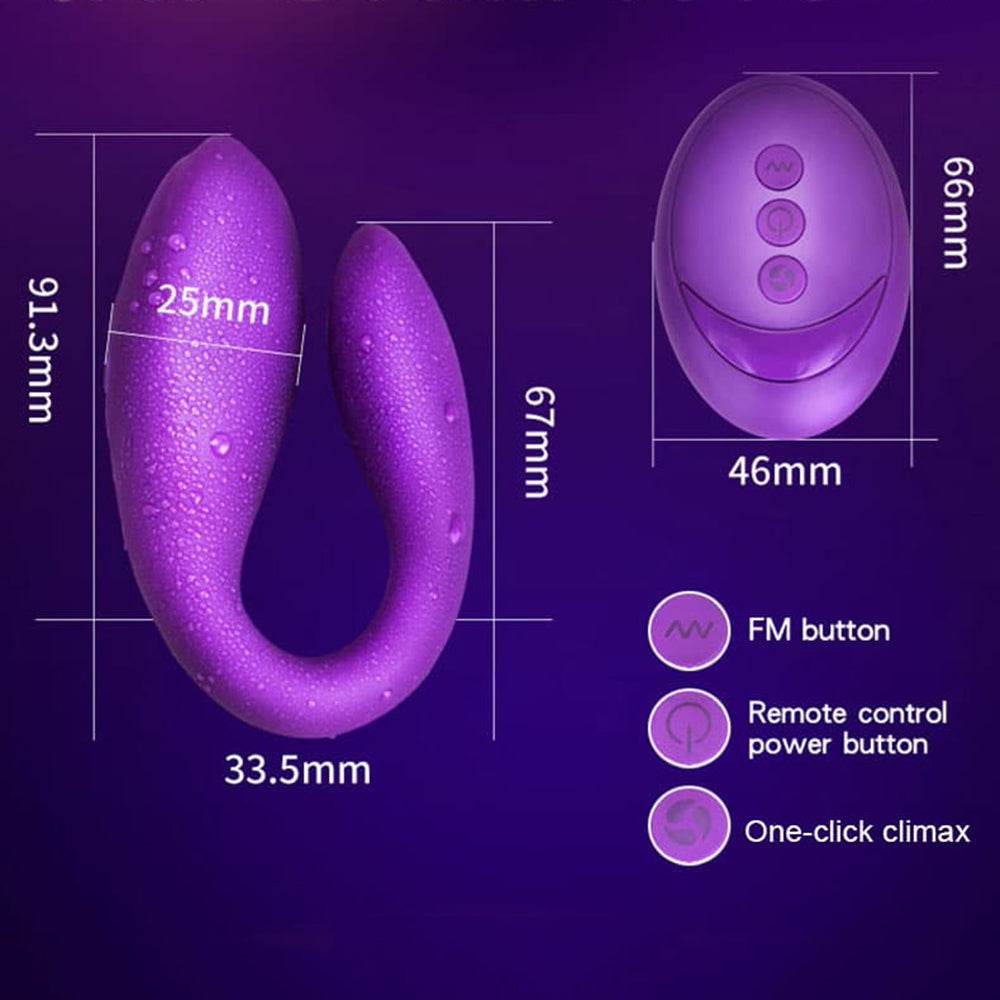 Wireless-Vibrator-Adult-Toys-For-Couples-USB-Rechargeable-Dildo-G-Spot-U-Silicone-Stimulator-Double-Vibrators