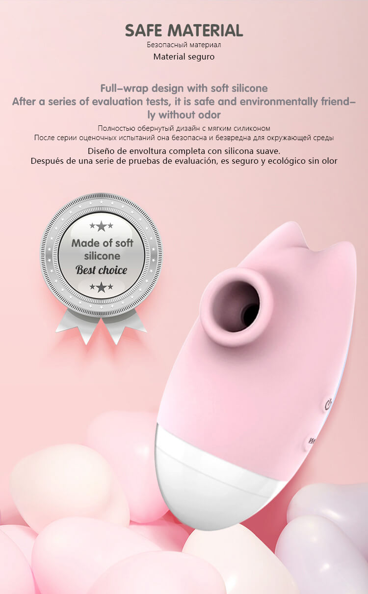 Pink Cartoon Flap Clit Sucker Silicone Mini Tongue Lick Vibrator Couples image